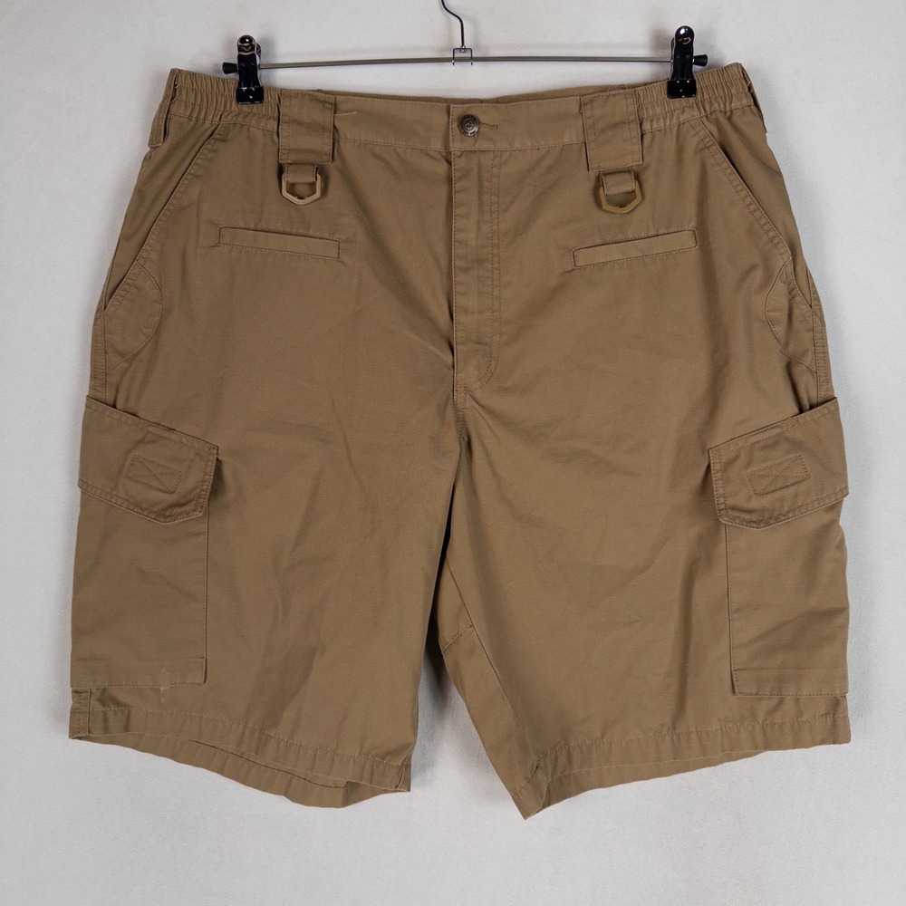 LAPG Mens Operator Tactical Shorts 40 Brown Ripstop Cargo Utility Workwear